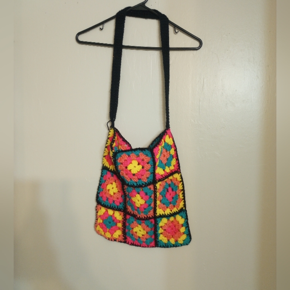 Handmade Granny Square Crochet Bag